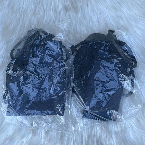 drawstring bag for gym or picnics blue and black set of 2 - Picture 7 of 7